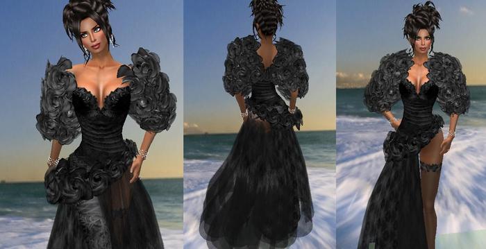KL KARIN EVENING GOWN BLACK