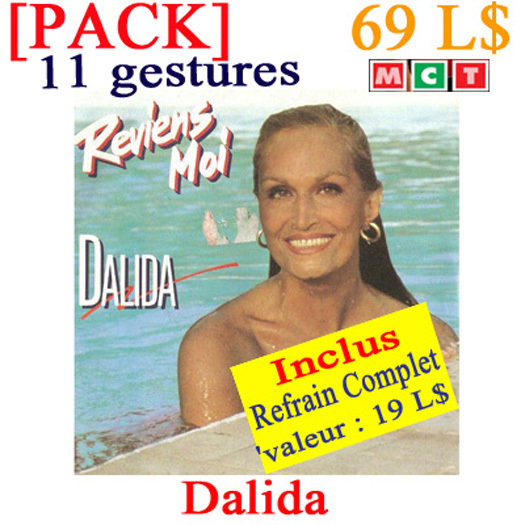 PACK Dalida : "Reviens moi" (11 gestures) [DISKOPOLE]