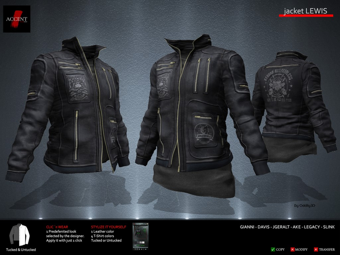 Accent - Jacket -Lewis- Ebony