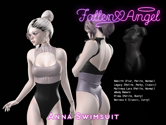 .:: Fallen Angel ::. Anna Swimsuit - BLACK