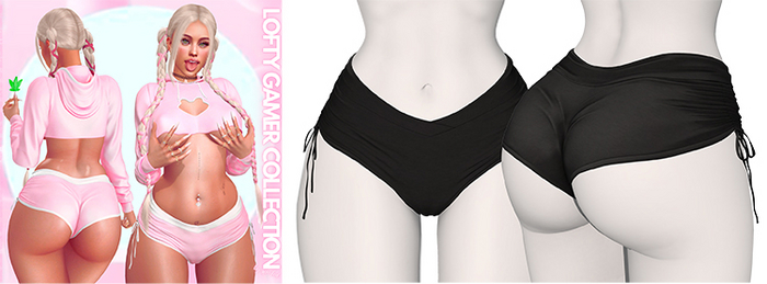 Spoiled - Lofty Gamer Shorts Onyx *Updated* for LaraX,Phatpussy & More