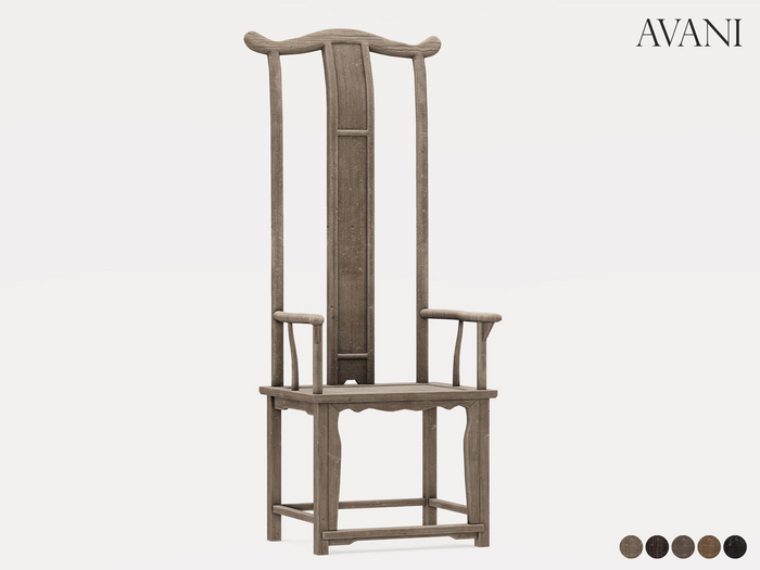 Avani Mineiro Collection Ming Tall Back Chair, All