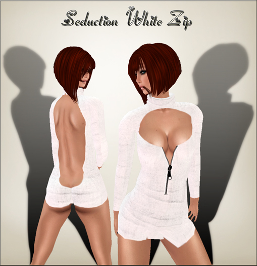 PROMO ***Seduction*** White Zip Dress