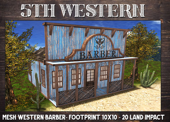 5TH~ Mesh Western Building Barber - 2023
