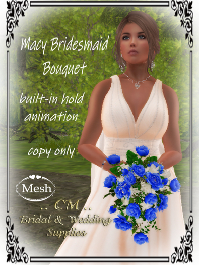 CM..Macy Bridesmaid Bouquet Blue