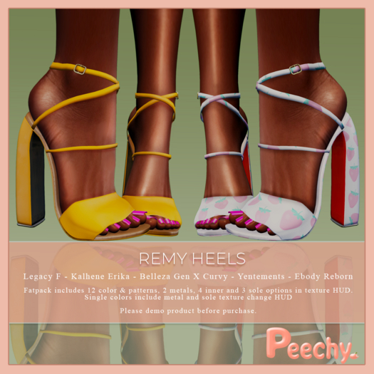 Peechy. Remy Heels - Fatpack 