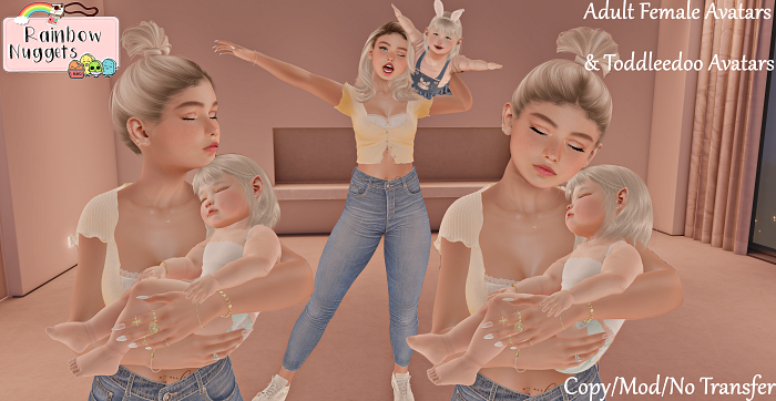 Rainbow Nuggets Mamma Poses