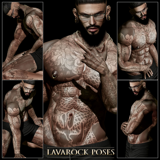 .:LAVAROCK POSES:.Male Bento Pose Set-22
