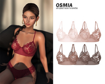 OSMIA - Dakota Striped Lace Bralette [Nude Pack]