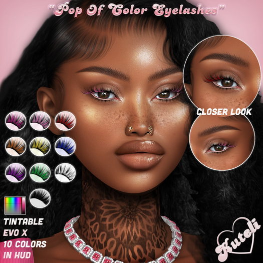 Kuteli // "Pop Of Color Eyelashes" - FATPACK