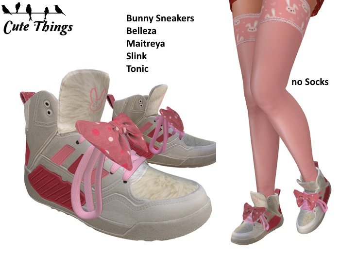 [CT] Bunny Sneakers - Belleza - Maitreya - Slink - Tonic