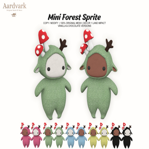 Aardvark : Mini Forest Sprite - Green