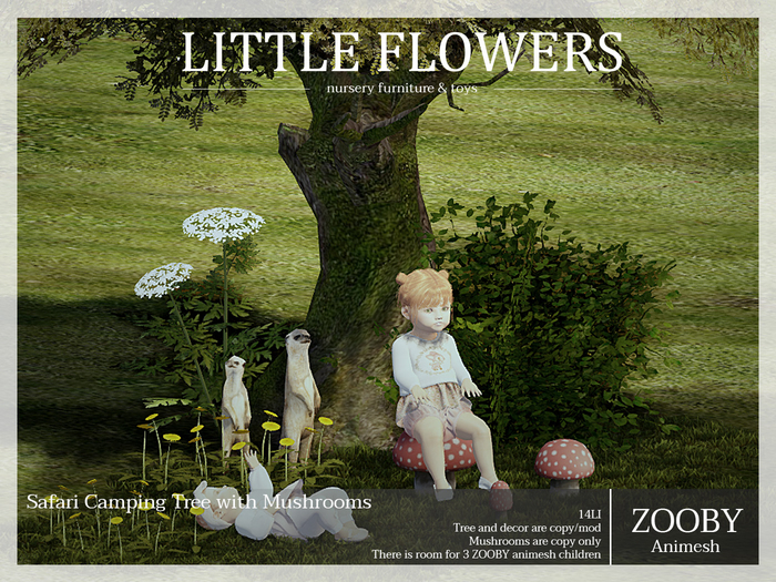 EV Little Flowers // Safari Tree with Mushrooms ZOOBY