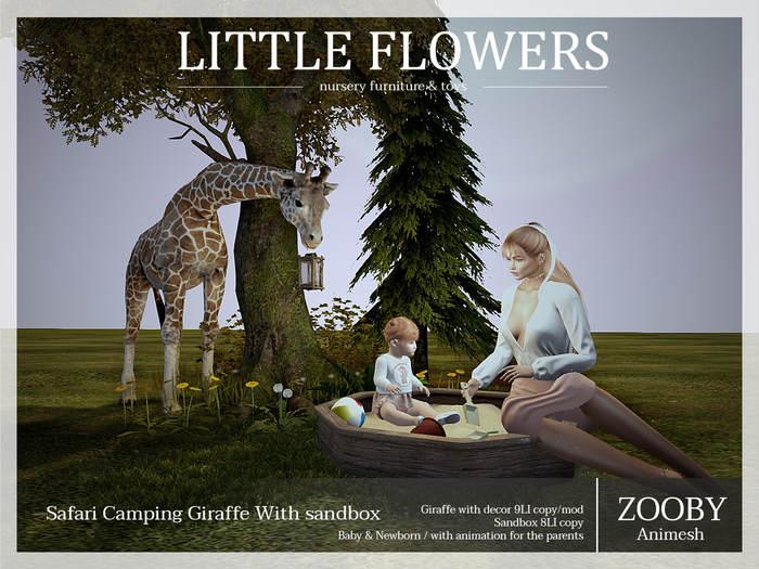 Safari Giraffe with Sandbox - Zooby