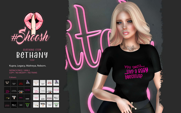 #SHOOSH - Bethany Shirt [FATPACK]