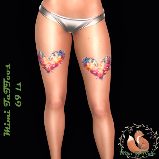Heart Upperleg Tattoo