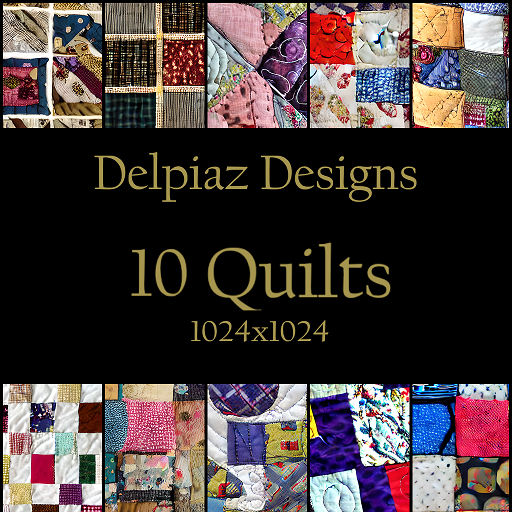 Delpiaz Designs - 10 Quilts - Set 3 - Full Perm