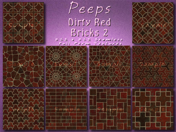 Peeps Textures Dirty Red Bricks 2