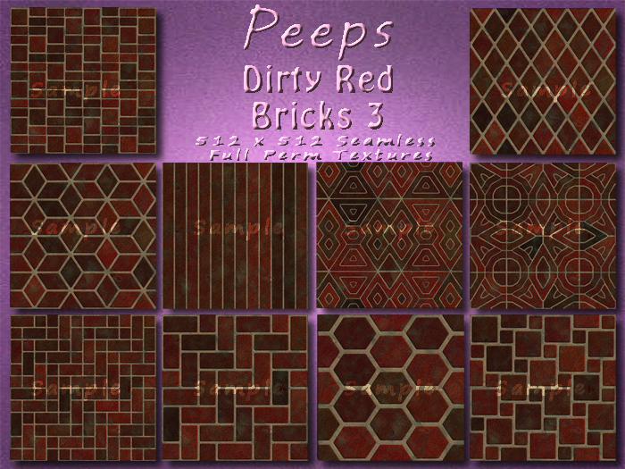 Peeps Textures Dirty Red Bricks 3