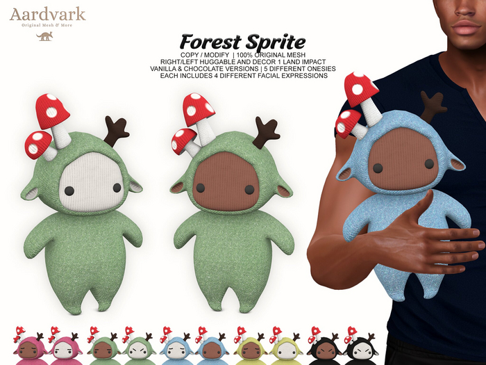 Aardvark : Forest Sprite - Pink