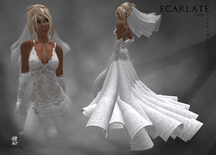 Ecarlate - Wedding Gown Dress Marriage Class/ Robe Mariage Class - Fevrimeri