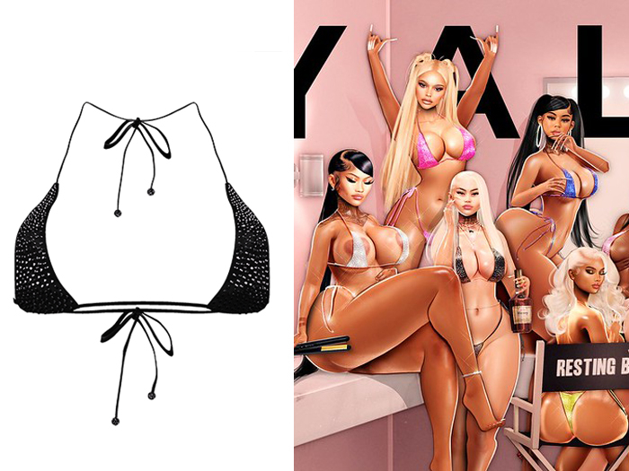 YALLA ✦ Diamond Top [BLACK]