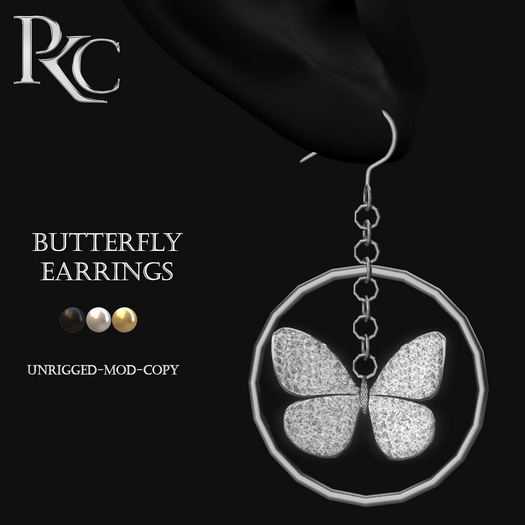 *PKC* Butterfly Earrings