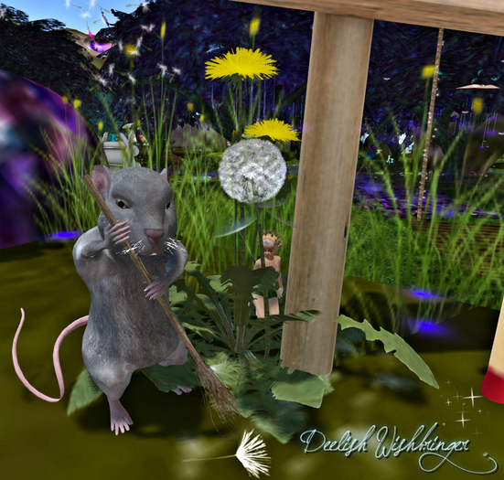 Sweeping Worker Mouse & Wish Fairy ~touch on/off~ 3LI
