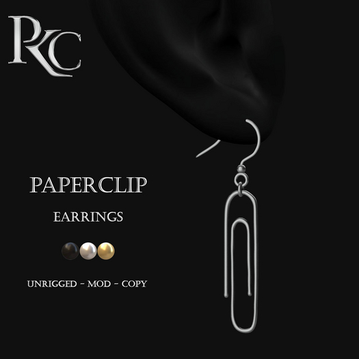 *PKC* Paperclip Earrings
