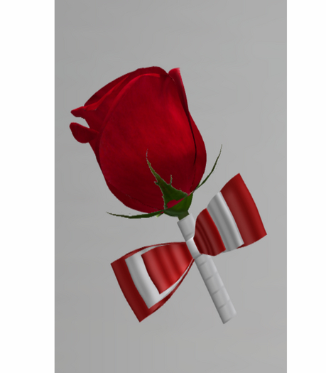 Red Rose Bow Boutonneire(add)