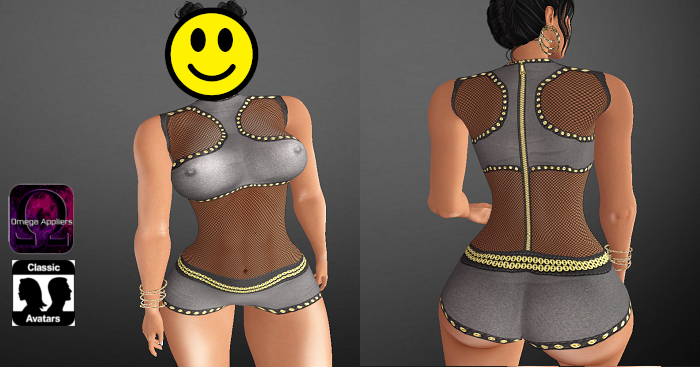 Studs & Fishnet Bodysuit *PACK*
