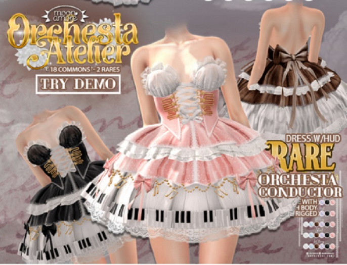 :Moon Amore: Orchesta / Orchesta Conductor Dress RARE + HUD