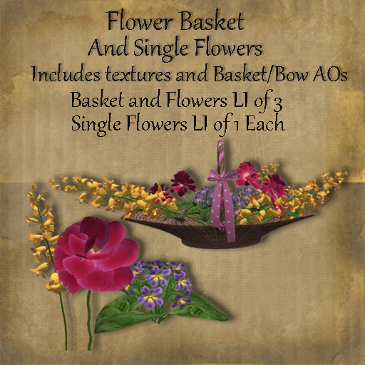 Full Perm Flowers and Basket  Bad Katz Spring Basket and Single Flowers full perm mesh