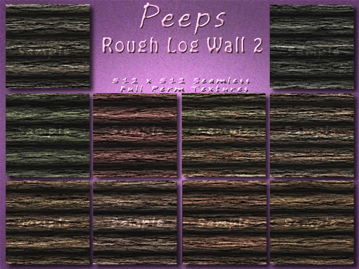 Peeps Textures Rough Log Wall 2