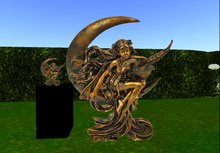 Brass Statue Fairy Moon