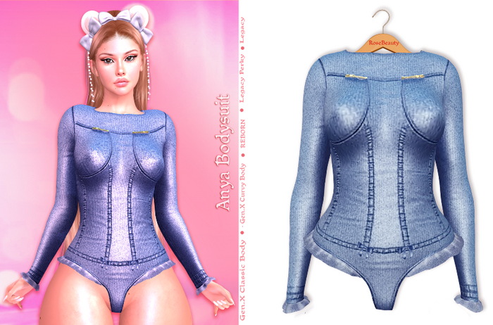 RoseBeauty /  Anya Bodysuit / Blue
