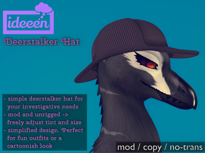 Second Life Marketplace - [Ideeen] - Deerstalker Hat