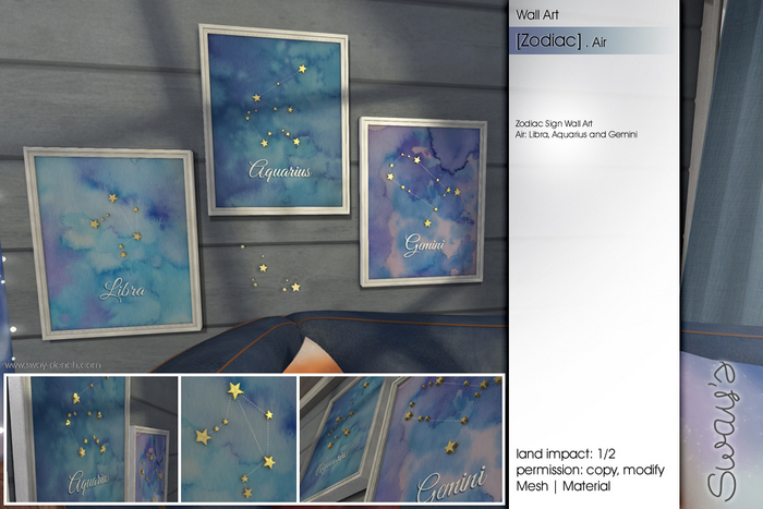 Sway's [Zodiac] Wall art . Air