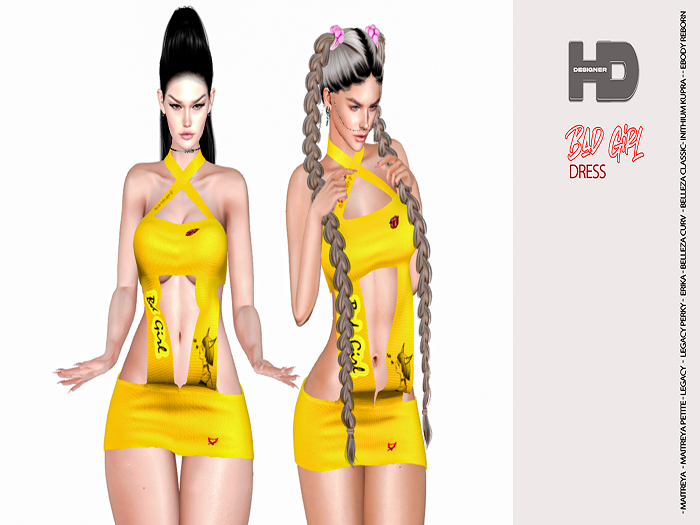 H Designer_DRESS Bad Girl - Yellow (ADD BOX)