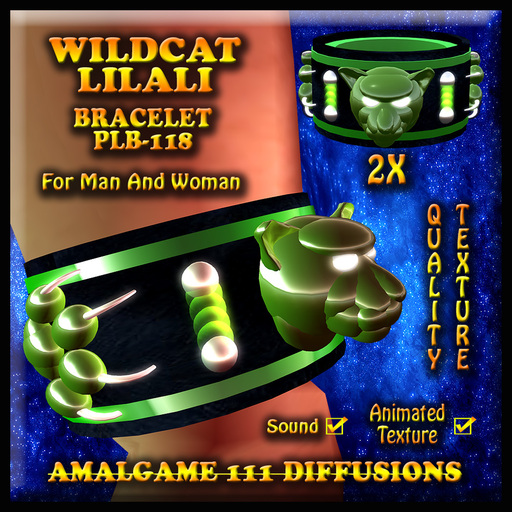 WILDCAT LILALI BRACELET PLB-118 (Box transferable,yes)