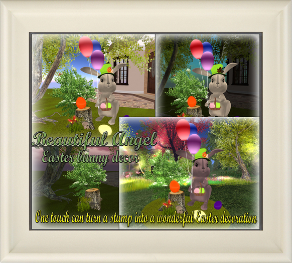Easter bunny decorations (37 prims total)