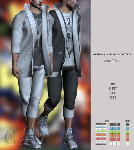 GAW Jeremy Hip Hop Outfit [jacket-pants] FATPACK
