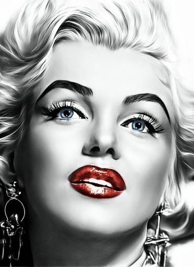 Marilyn on Black Panel 