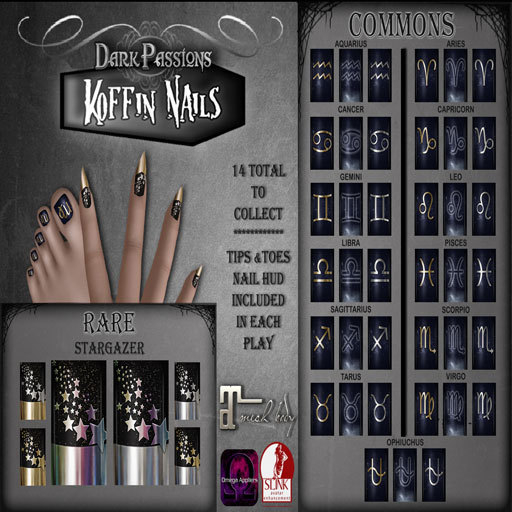 DP - Koffin Nails - Slink/Omega HUD - Stargazer - RARE