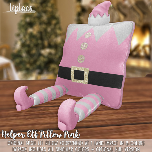 . tiptoes - Helper Elf Pillow - Pink