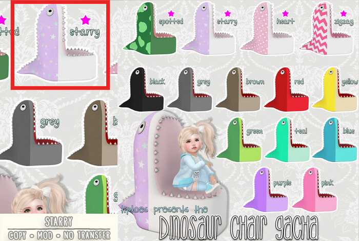 . tiptoes - Dino Chair - Starry RARE