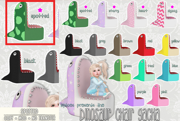 . tiptoes - Dino Chair - Spotted RARE