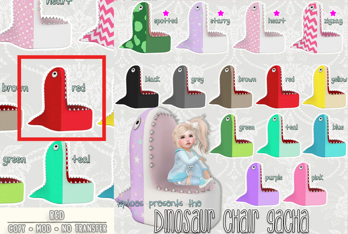 . tiptoes - Dino Chair - Red