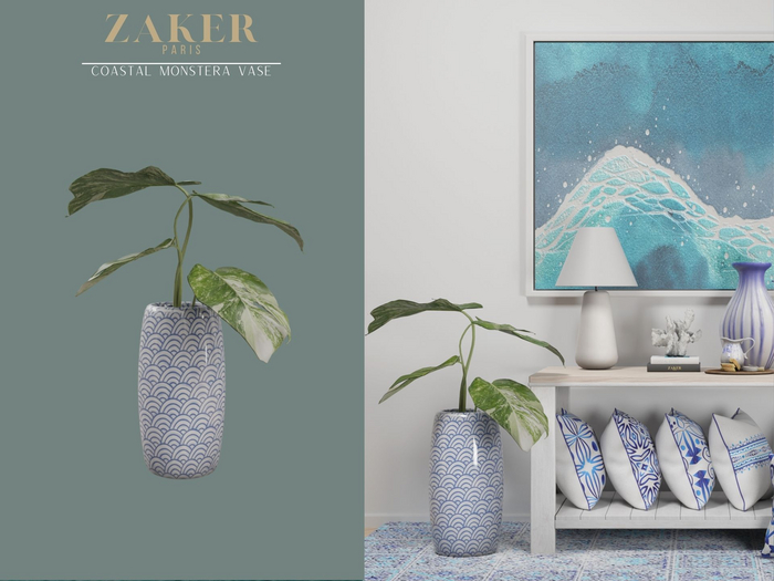ZAKER : Coastal Monstera Vase