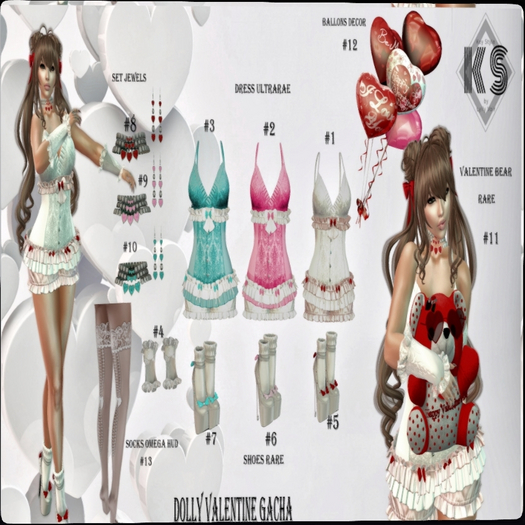 KEY STYLE - DOLLY VALENTINE - PINK - MAITREYA - missing bear